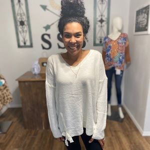 Ivory Braided Sweater